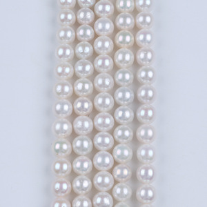 Perles rondes Zhuji Edison 10-12 mm, perles d'eau douce naturelles blanches, accessoires de bijoux DIY, matériaux en vrac - Product Image 3