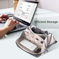 Housse de rangement pour câbles en tissu de voyage avec fermeture éclair, étanche, antichoc, anti-poussière, durable, pour appareils électroniques numériques, organiseur de gadgets USB