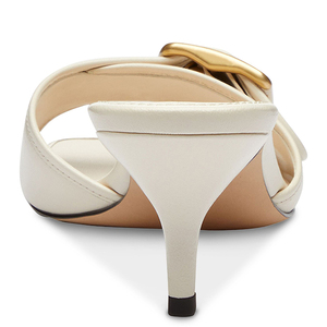 Sandalias de tacón bajo con hebilla grande <span class=keywords><strong>y</strong></span> punta cuadrada para <span class=keywords><strong>mujer</strong></span>, estilo mule de <span class=keywords><strong>una</strong></span> sola tira <span class=keywords><strong>y</strong></span> punta abierta, venta al por mayor, OEM, personalizadas - Product Image 4