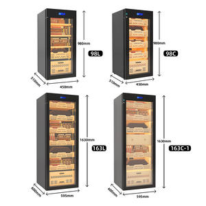 Humidor électrique à faible bruit avec armoire en acier inoxydable, capacité de 98 L, contrôle constant de la température et de l'humidité, serrure de sécurité - Product Image 6