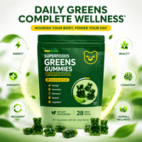 Produits de santé naturels en marque blanche OEM d'usine, Gummies Super Green Tea, Gummies Supergreen, Boost d'énergie