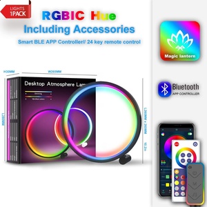 โคมไฟตั้งโต๊ะ LED RGB อัจฉริยะ ขายดี พร้อมสวิตช์ควบคุม แสงสร้างบรรยากาศ เหมาะสำหรับห้องนอน ห้องเล่นเกม ตกแต่งข้างเตียง - Product Image 5