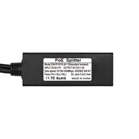 Divisor POE Gigabit 48V 12V2A, Adaptador Ethernet de Red Estándar, Monitor de Energía PoE para Cámaras IP CCTV, Accesorios de Vigilancia