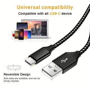 USB Type C Cable 3FT 6FT Nylon Braided USB a to USB C <b>Charger</b> Cable Compatible for S10 S10+ S9 S8 Pl for Phone 15 16 - Product Image 3
