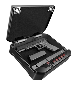 Wholesale Fingerprint Identification Gun Safe Hidden Car Safe key Lock Portable Handgun Safe Box