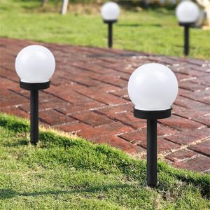 Lampe solaire sans fil ronde boule blanche extérieure IP65 jardin balcon paysage pelouse lampe lumini solare de gazon - Product Image 5