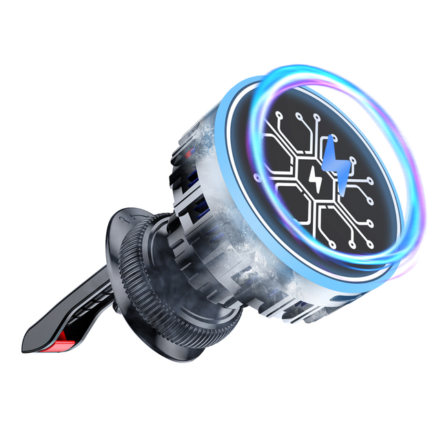 Magnetic Phone Holder for Car,15W Magnetic Wireless Car Charger,With Ice Cooling Charging Car Mount