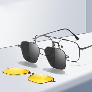 3 trong 1 phân cực Kính mát người đàn ông <span class=keywords><strong>clip</strong></span> trên kính kim loại quang học theo toa cận thị <span class=keywords><strong>clip</strong></span> từ kính mắt kính khung - Product Image 3