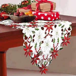 Christmas Embroidered Table Runners for Christmas Decorations