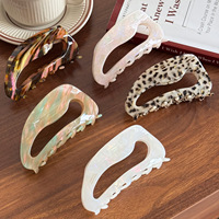 DOWELL Pince à cheveux en acétate extra-large, simple et polyvalente, pour chignon délicat, pince requin haut de gamme et puissante, accessoire de coiffure élégant