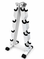 Support de Rangement Robuste à 4 Niveaux pour Haltères avec Supports Rembourrés en Caoutchouc Protecteur pour Équipement de Musculation à Domicile