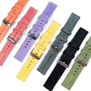 Bracelet de montre universel en toile de nylon 18/20/22 mm, multicolores, bracelet de remplacement pour Samsung, Garmin, <span class=keywords><strong>Huawei</strong></span> - Product Image 1