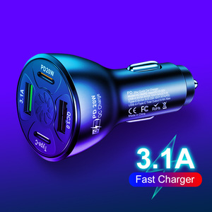 <span class=keywords><strong>Cargador</strong></span> <span class=keywords><strong>USB</strong></span> para coche, 4 puertos de carga rápida PD20W QC3.0 para <span class=keywords><strong>iPhone</strong></span> 14 <span class=keywords><strong>13</strong></span> Pro Max Huawei Samsung Phone, cargadores <span class=keywords><strong>USB</strong></span> <span class=keywords><strong>C</strong></span> - Product Image 3