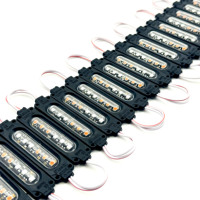 Módulo LED COB Rojo y Azul Intermitente Automático de 12V-24V CC, Módulo LED de Advertencia Estroboscópico Impermeable para Camiones, Vehículos y Señales Publicitarias