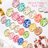 MEET ACROSS Gel UV à paillettes et sequins, pour nail art DIY, décoration d'ongles, fleurs, gel polonais, fleurs séchées naturelles, gel pour ongles