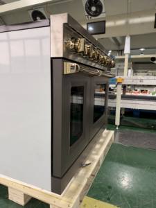 48 pouces. 7,0 Cu. Four à gaz autonome 8 brûleurs en acier inoxydable avec convection, réallumage automatique et nettoyage vapeur domestique - Product Image 4