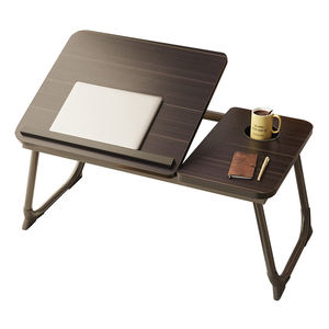 Table de lit réglable, support portable pliable pour ordinateur portable, mobilier commercial, bureau informatique pour la maison et le bureau, couleur bois noir - Product Image 6