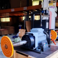 Ponceuse à bande multifonctionnelle compacte 2,2 kW – Machine de polissage haute précision 110 V/220 V pour le métal, le bois et le débavurage DIY