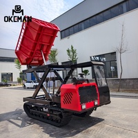 Nouveau Camion Benne sur Chenilles OKEMAN Diesel Euro 5 de 5 Tonnes, Direction à Gauche, Tout-Terrain, 57 CV, Transmission Manuelle 3F/1R, Moteur Huichai 4