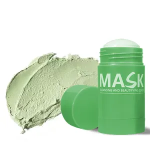 Mascarilla facial de arcilla para el cuidado de la piel, producto para el cuidado de la piel, eliminador de acné, té verde orgánico, muk Mack, producto listo para enviar