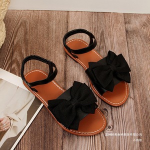 Nouvelles sandales plates sexy pour femmes, style papillon, à bout ouvert, grande taille, sans talon, avec bande élastique, décontractées, pour la plage, avec nœud floral - Product Image 5