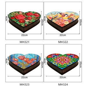 Boîte <span class=keywords><strong>en</strong></span> bois de <span class=keywords><strong>peinture</strong></span> au diamant de la Saint-Valentin Boîte de rangement <span class=keywords><strong>en</strong></span> forme de coeur Cadeaux de <span class=keywords><strong>peinture</strong></span> au diamant <span class=keywords><strong>en</strong></span> cristal pour les amoureux - Product Image 2