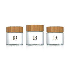 Jar Smell Proof Custom Logo Stash Jar 90ml 110ml Clear Smell Proof Storage Container Child Resistant Cap Glass Jar With Bamboo Lid