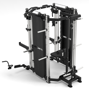 Rack de musculation professionnel multifonctionnel avec machine Smith et système de réglage double pour la force - Product Image 3