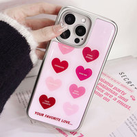 Coque de téléphone en résine époxy pour Iphone17 17pro 16 16pro 16pm 15 15promax/14Promax/14pro 13 13pro 12 11 coque galvanisée à bords argentés