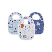 Bavoirs Bébé en Mousseline de Coton Bio 100% Unisexe, 6 Couches Ultra-Absorbantes, Respirants, à Boutons Pression, pour la Dentition - Vente Flash
