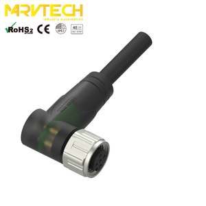 Connecteur automobile femelle Marvtech à 90 degrés, 3/4/5 pôles, connecteur moulé M12 avec lumière LED - Product Image 2
