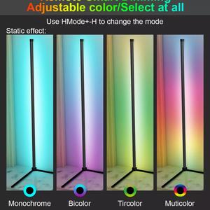Lampe de sol d'angle intelligente pour l'intérieur, éclairage décoratif pour la maison, lampes de sol LED RGB modernes, commande Wifi par Tuya Alexa - Product Image 5