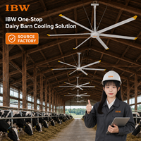 Ventilateur de circulation d'air HVLS de 4,9 m (16 pieds) à prix d'usine, à économie d'énergie, pour étable à vaches