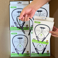 Écouteurs sans fil 5.3 à tour de cou avec indicateur de batterie LED, écouteurs de musique sans fil, écouteurs de sport à tour de cou