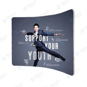 Cong Căng Thẳng Vải Nhôm Ống Triển Lãm Gian Hàng Backdrop Phương Tiện Truyền Thông Tường Hiển Thị Đứng - Product Image 3