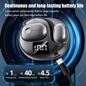 Ows หูฟังสเตอริโอ Hi-Fi หูฟังบลู<span class=keywords><strong>ท</strong></span>ูธ, หูฟังไร้สายบลู<span class=keywords><strong>ท</strong></span>ูธเวลาแฝงต่ำ BT 5.3หูฟังแบบเปิดโล่ง - Product Image 4