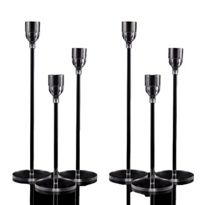 LANJO Porte-bougies transparents en acrylique de style nordique pour la maison, les fêtes et la décoration de table de restaurant, décoration de mariage - Product Image 5