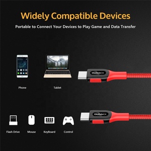 Multi-function Nylon Braided 1M USB 2.0 Fast Charging <strong>Data</strong> Transfer Phone Charger Type C to USB C <strong>Cable</strong> for Mobile Phone Laptop