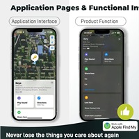 Traceur intelligent en plastique compatible avec l'application Find My (iOS uniquement) – Traceur polyvalent pour clés, bagages, portefeuilles, valises, sacs à dos et animaux de compagnie