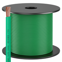 Fil de cuivre toronné isolé vert Linsheng 50FT 12AWG THHN 600V Câble électrique pour usage résidentiel et commercial