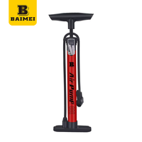 BAIMEI Heavy Duty Steel Bike Pump AV/FV/DV Valves 140PSI High Pressure Portable Car Motorcycle Ball Tire Inflator Pump