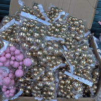 Vente en gros 20 pièces/sac de boules de gâteau fausse boule de noël saint valentin décorations de gâteau fournitures de décoration de gâteau boules brillantes