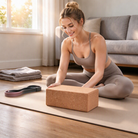 Bloc de yoga en liège haute densité, antidérapant, écologique, pour Pilates, méditation, entraînement à domicile