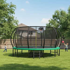 <span class=keywords><strong>Trampoline</strong></span> de haute qualité 16FT pour parc de trampolines récréatif avec panier de basket, sac et barre de suspension - Product Image 2
