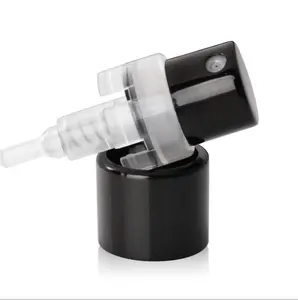 Disesuaikan 15MM 18MM Aluminium logam plastik parfum pompa penyemprot hitam Atomizer untuk Kaca parfum botol tutup