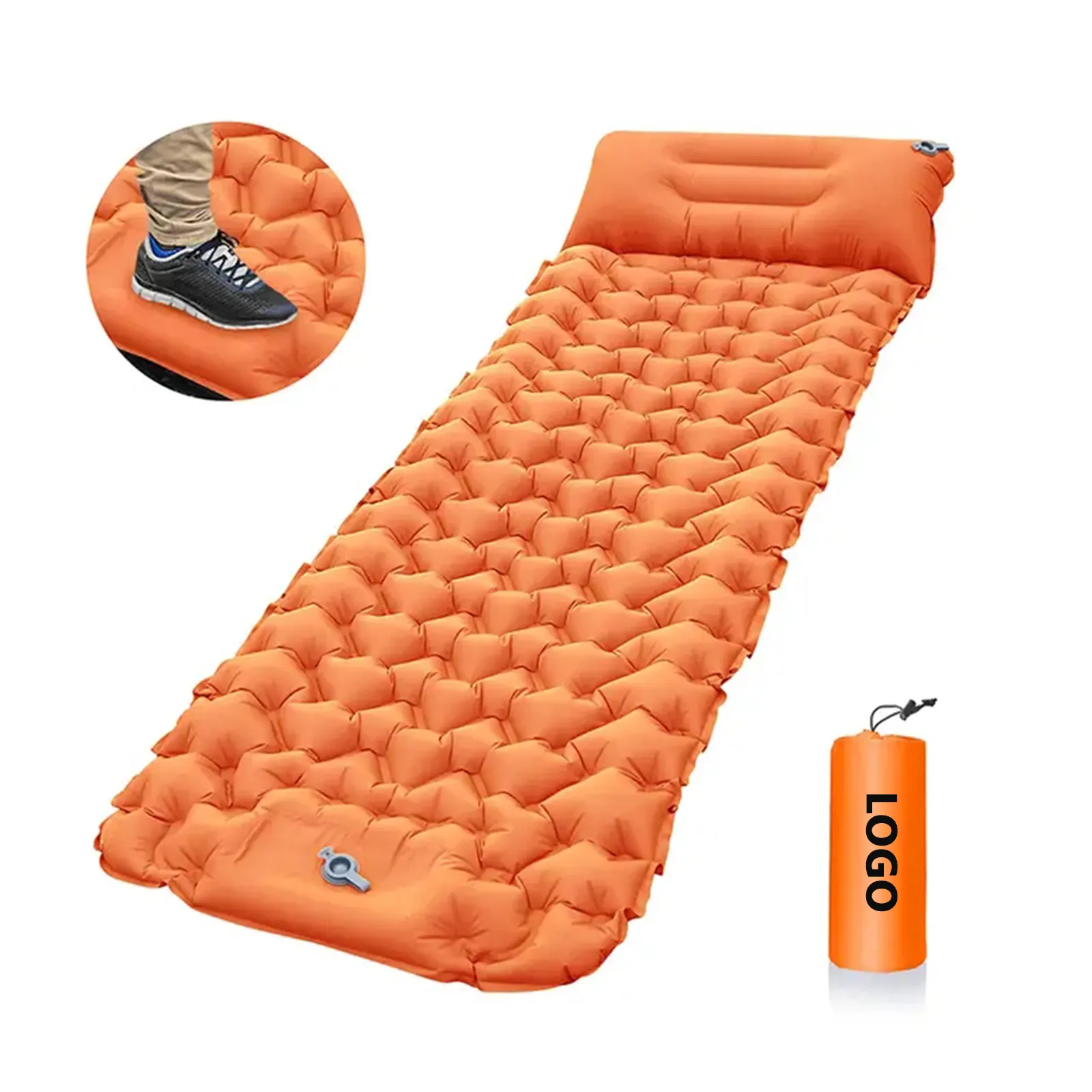 Hot-Selling Outdoor Tpu Waterdicht Ultralicht Camping Slaapkussen Met Kussen Zelf Opblaasbaar Slaapkussen