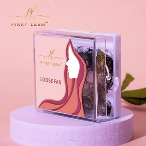 Pinky Leem - Bandeja de Pestañas con Logotipo Personalizado, Pestañas de Volumen Ruso Sueltas, 0.03 0.05, Extensiones de Pestañas, Pestañas Preformadas en Abanico - Product Image 1