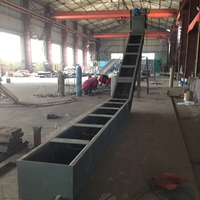 Convoyeur à chaîne à gratteur pour usine minière, vitesse réglable, bande en acier inoxydable durable, longueur 100m, résistant à la chaleur et au feu