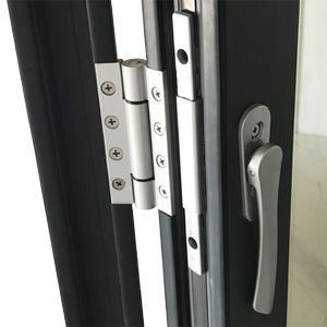 D-TOP 2024 Vente en gros Porte de grange à trois volets Porte <span class=keywords><strong>coulissante</strong></span> en verre à double pliage Porte en aluminium à double pliage pour la maison - Product Image 4