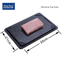 Plateau de décongélation ZISZIS D003-C pour aliments congelés, accessoires de cuisine noirs, boîte de couleur, outils en silicone pour viande et volaille de Ningbo